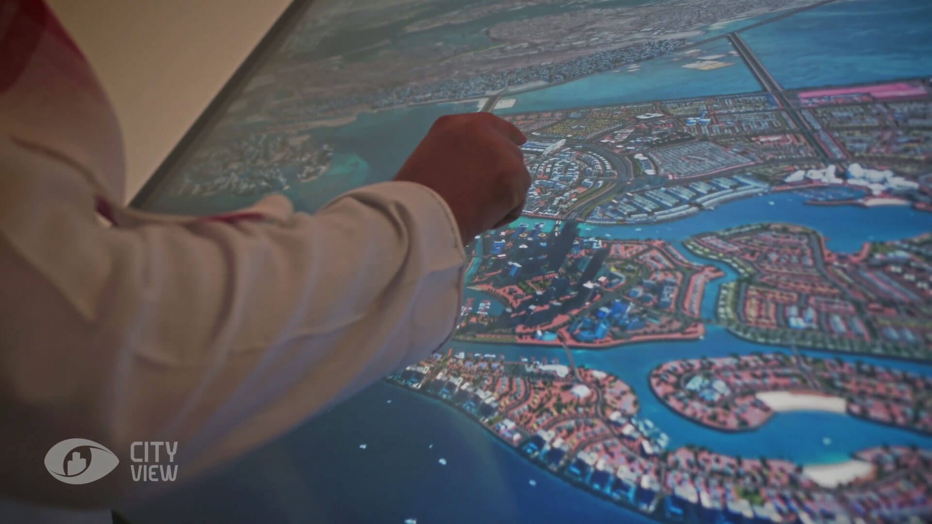 CityView running on a touchscreen in a sales centre