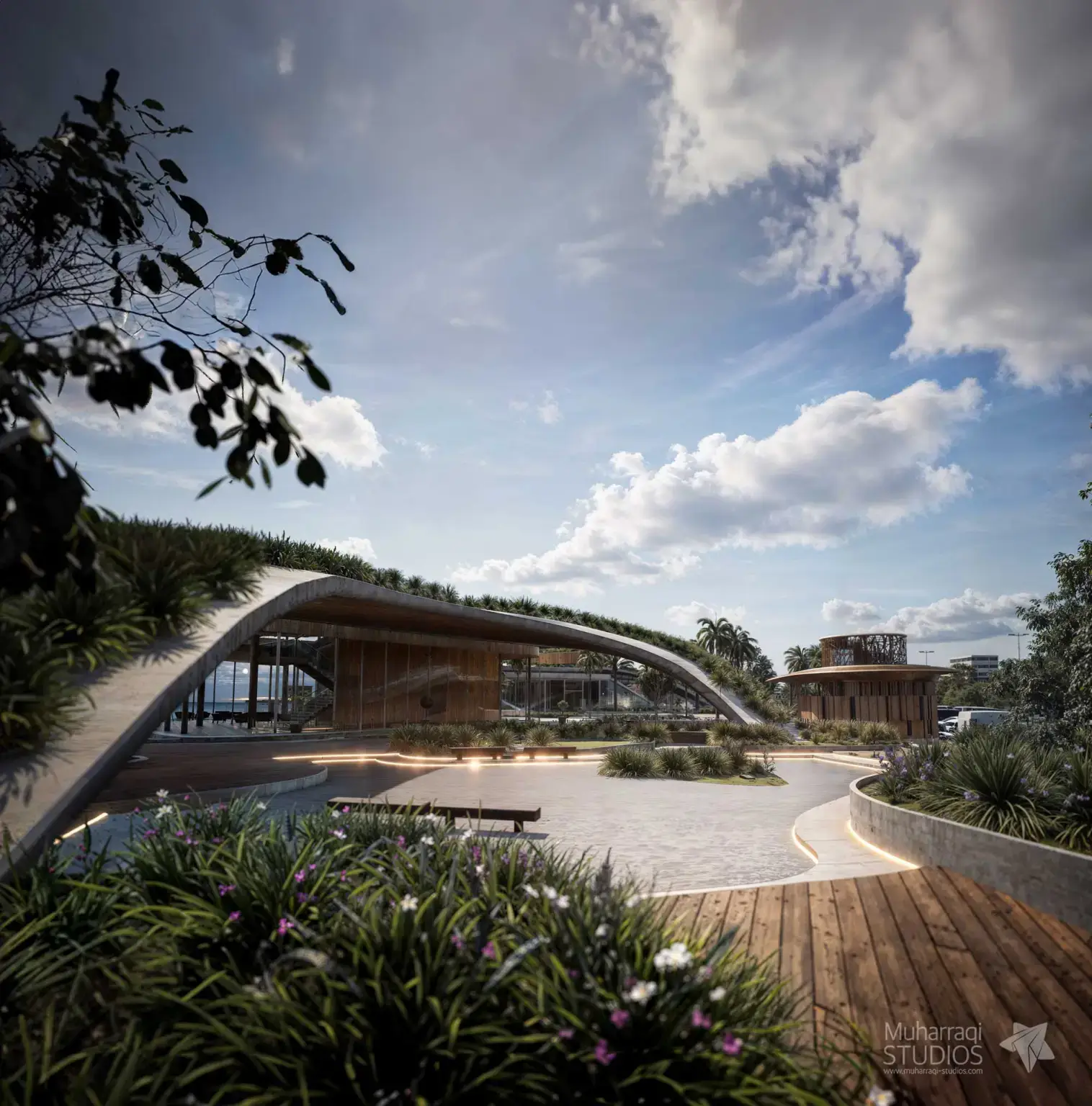 Bayfront waterfront promenade render