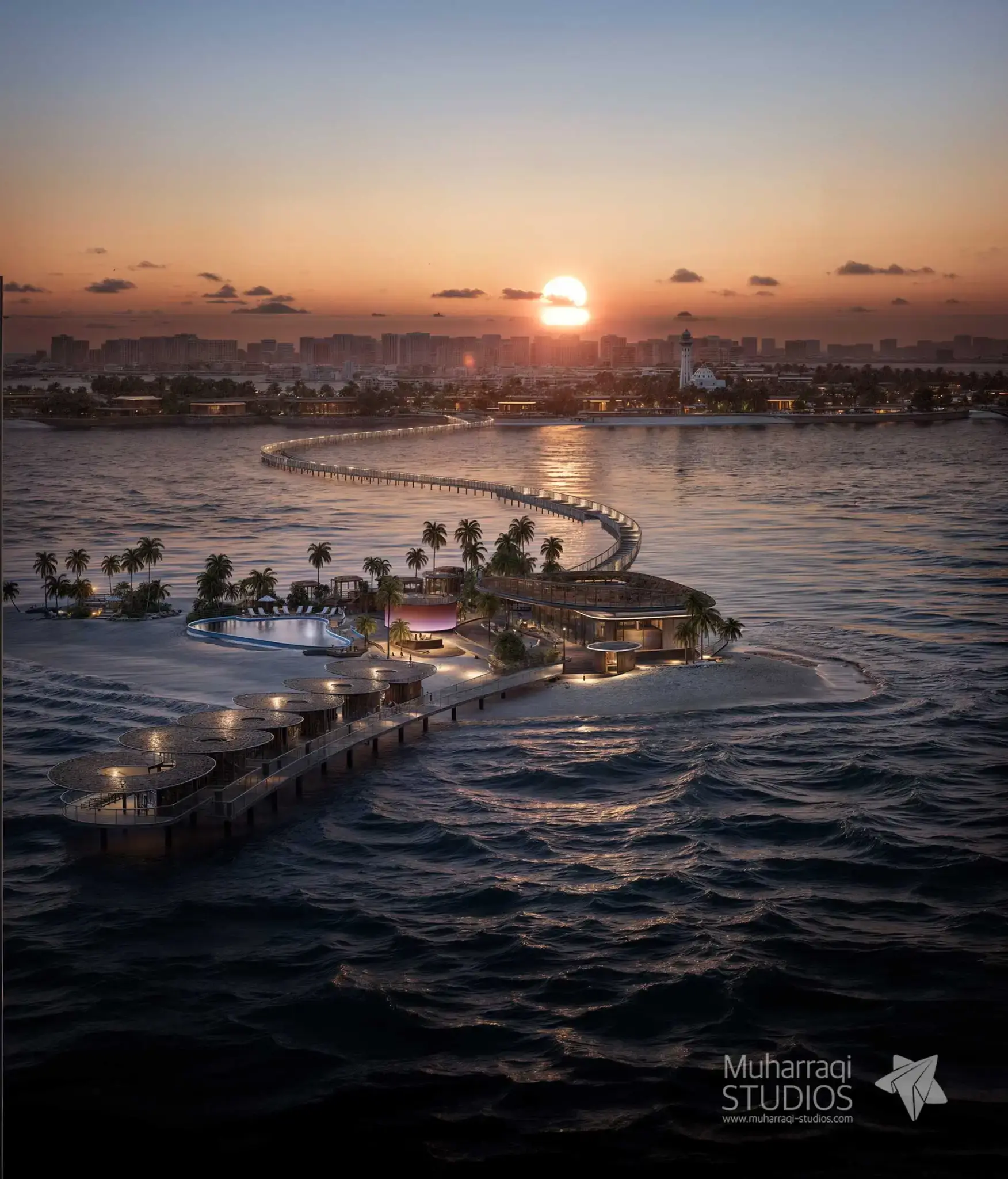 Bayfront residential buildings
