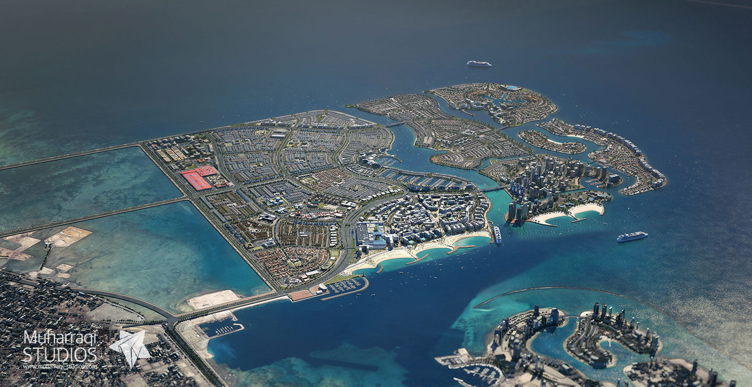 Diyar Al Muharraq evening render